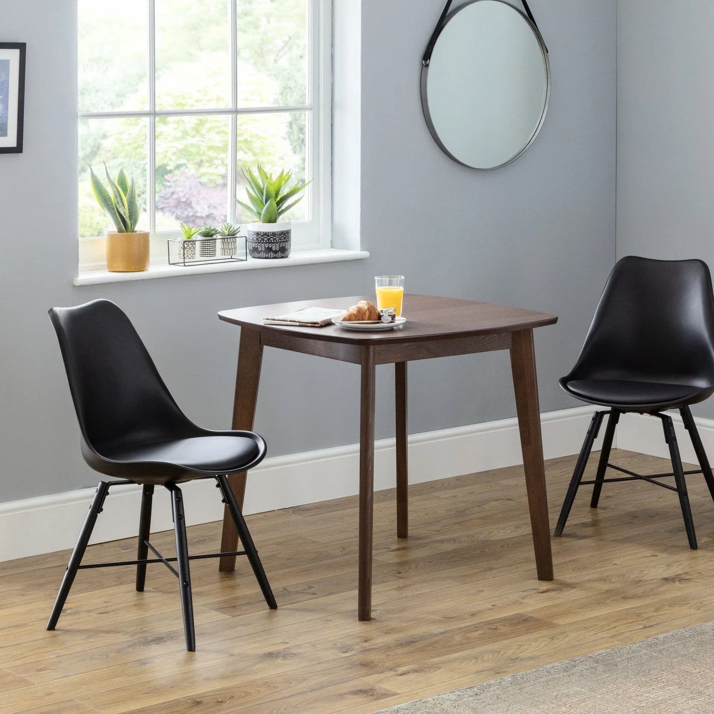 Lennox Square Table - Dark Brown - LEN001