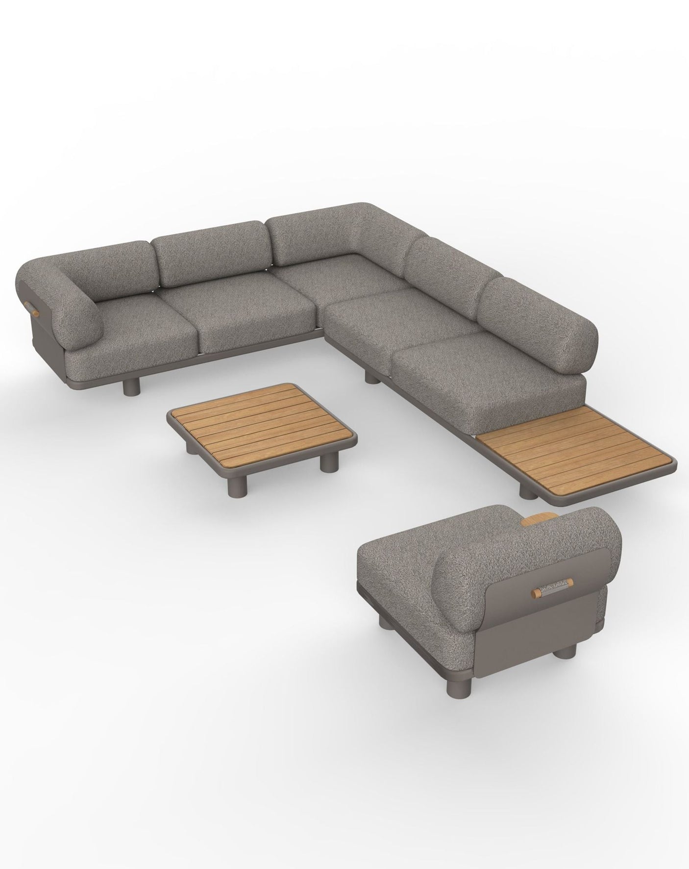 Image of LEOX Modular 5-Seater Corner Sofa Set with Coffee Table