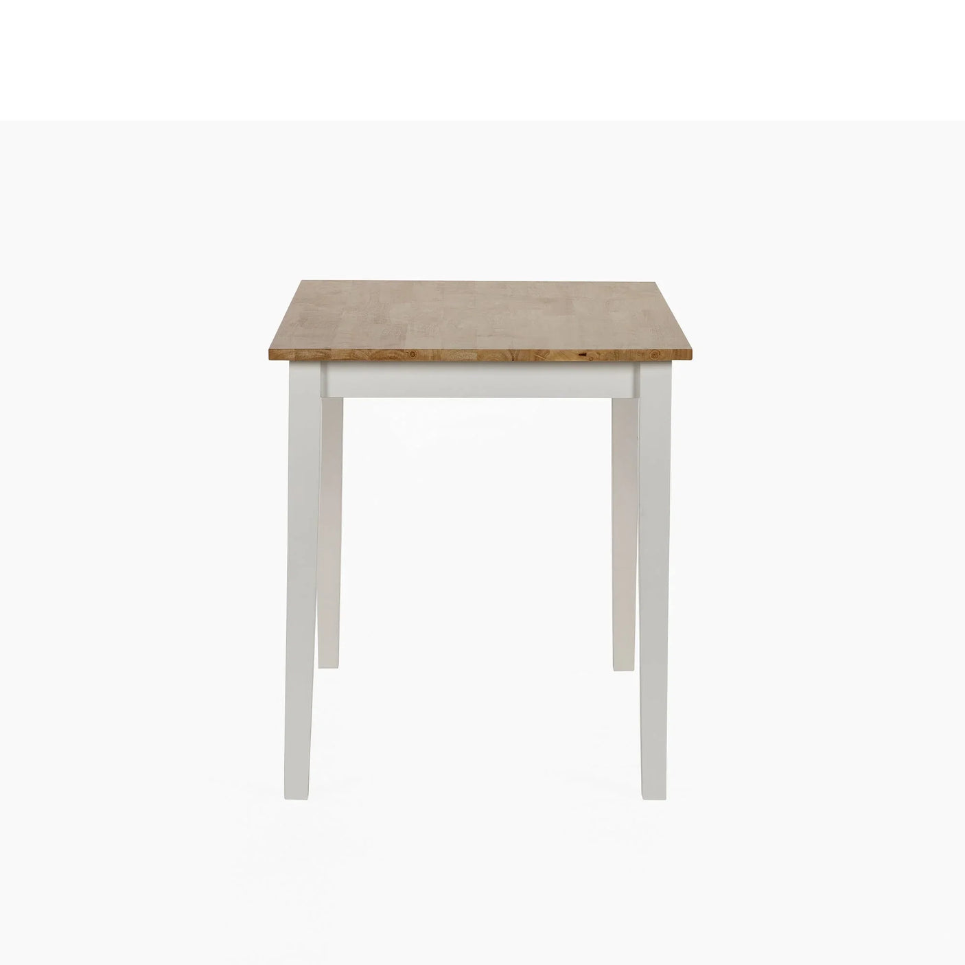 Linwood Small Dining Table - White and Light Brown - LIN001
