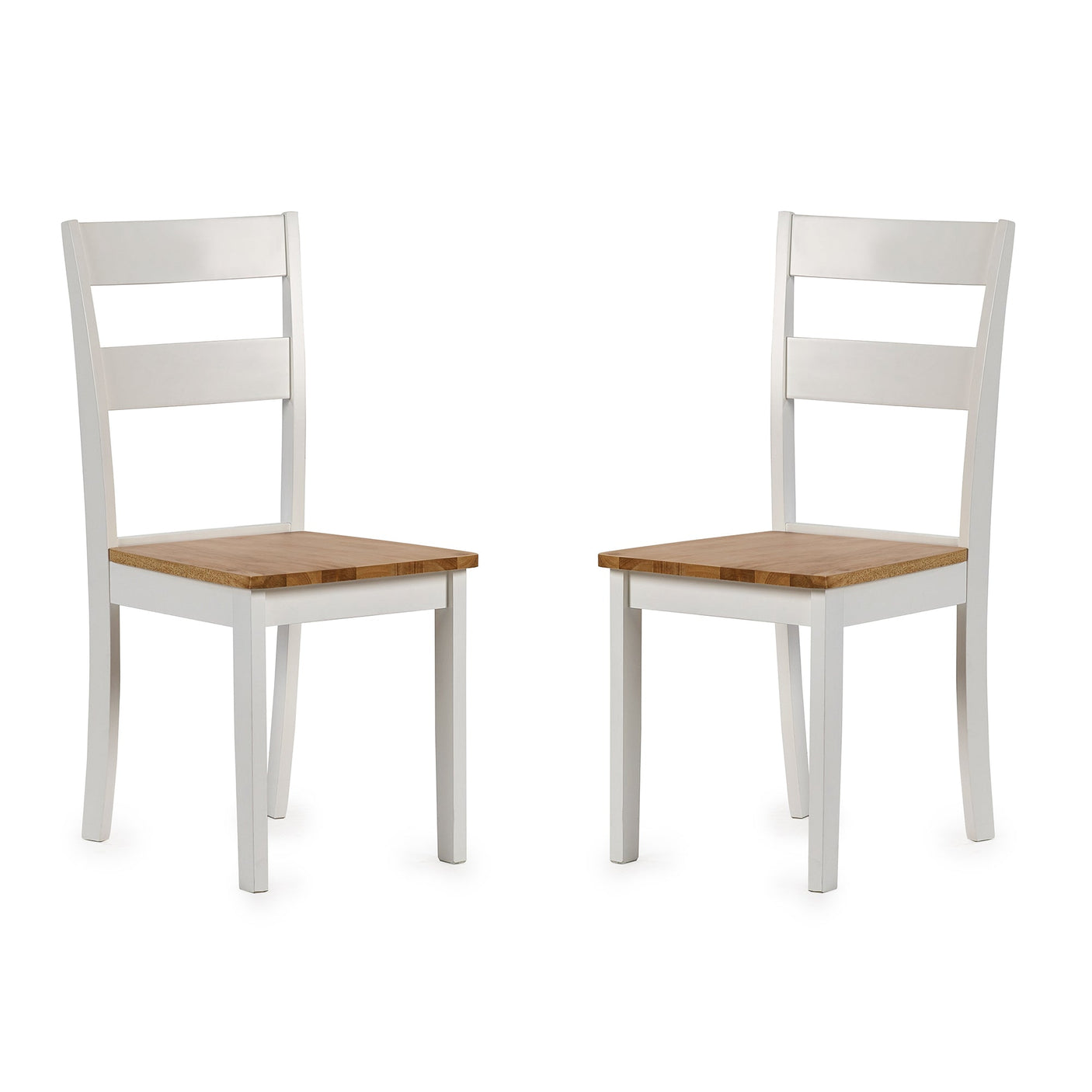 Linwood Dining Chair (Set of 2) - White and Light Brown - LIN022