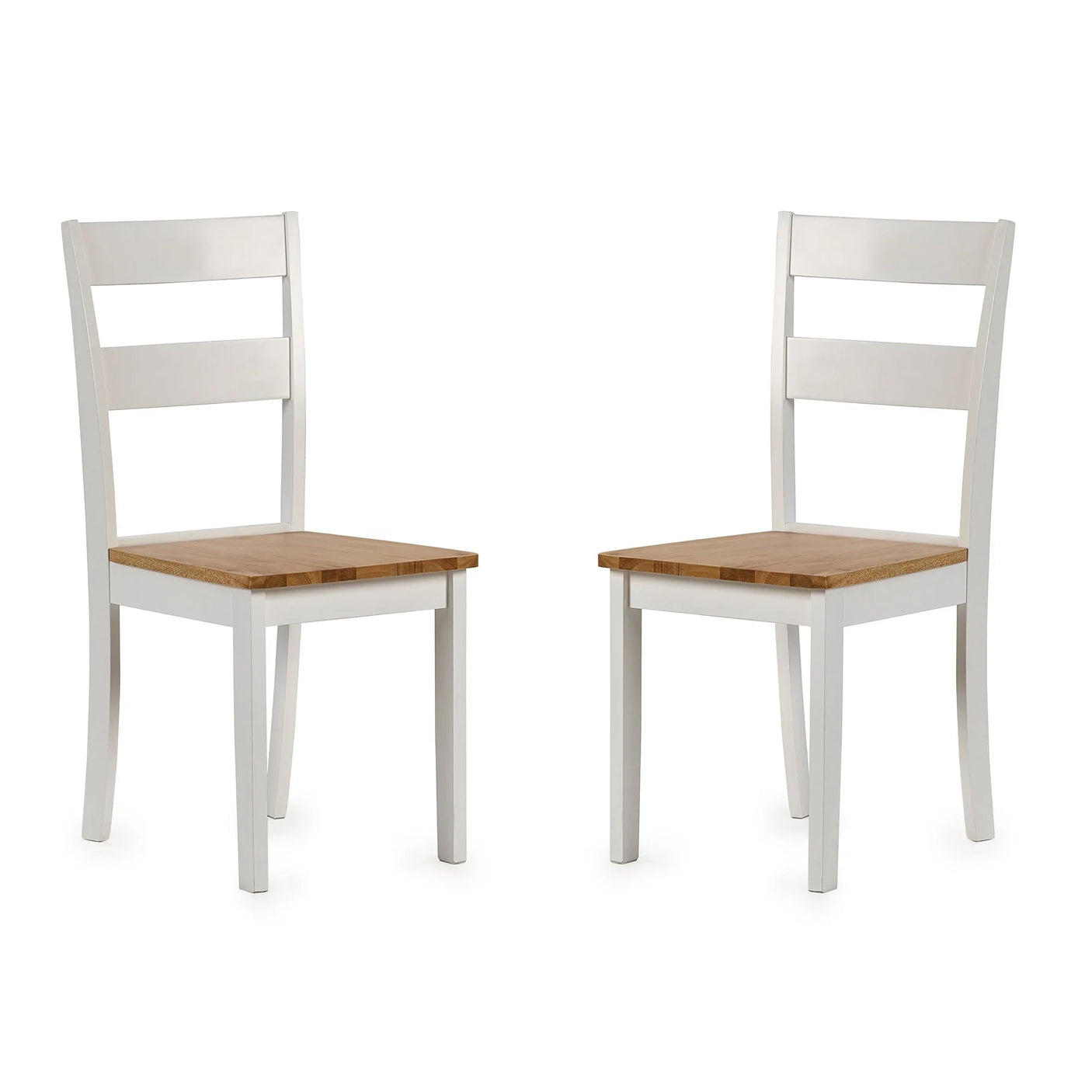 Linwood Dining Chair (Set of 2) - White and Light Brown - LIN022