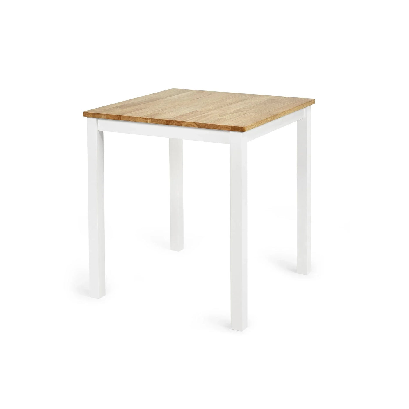 Linwood Square Dining Table - White and Light Brown - LIN005