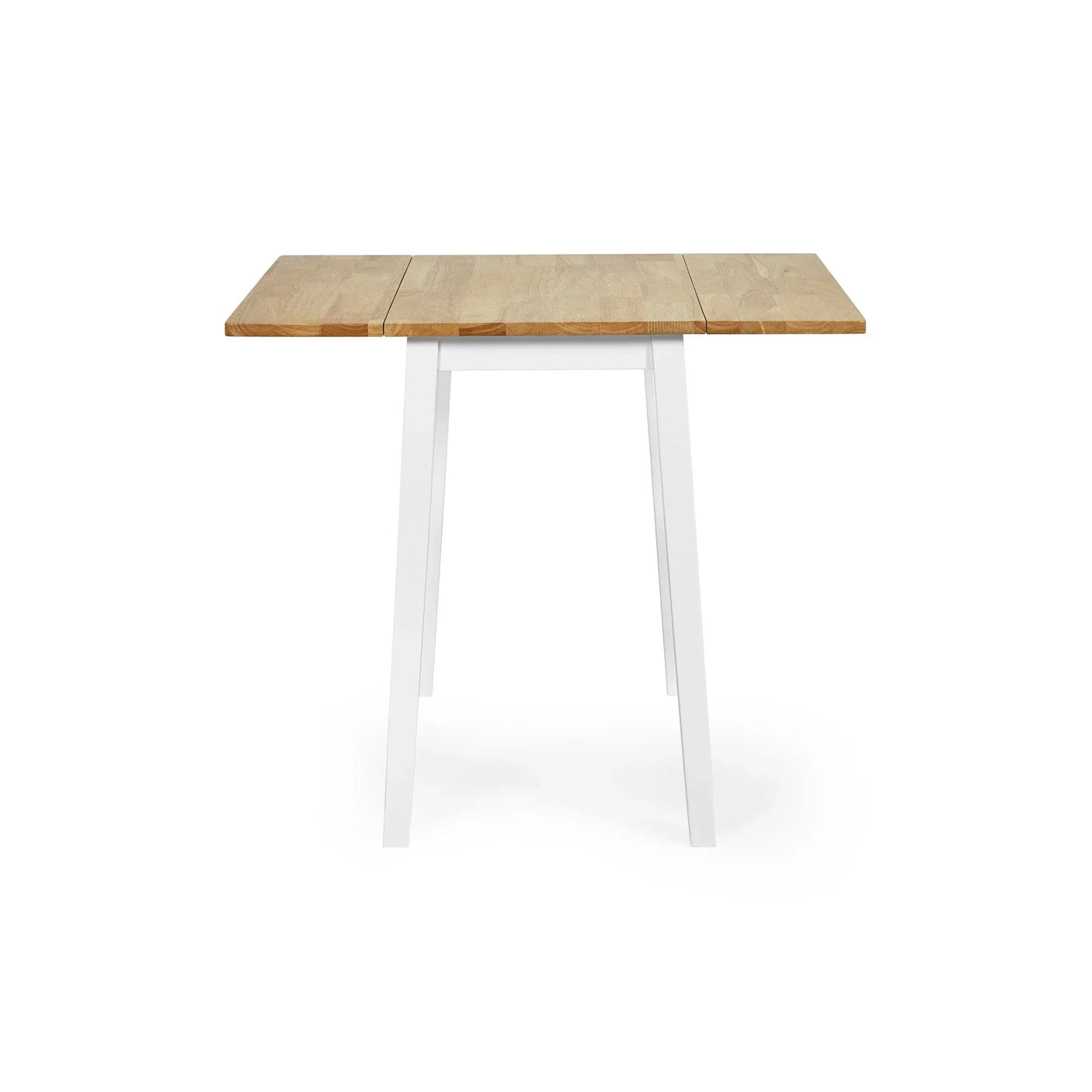 Linwood Square Dropleaf Table - White and Light Brown - LIN006