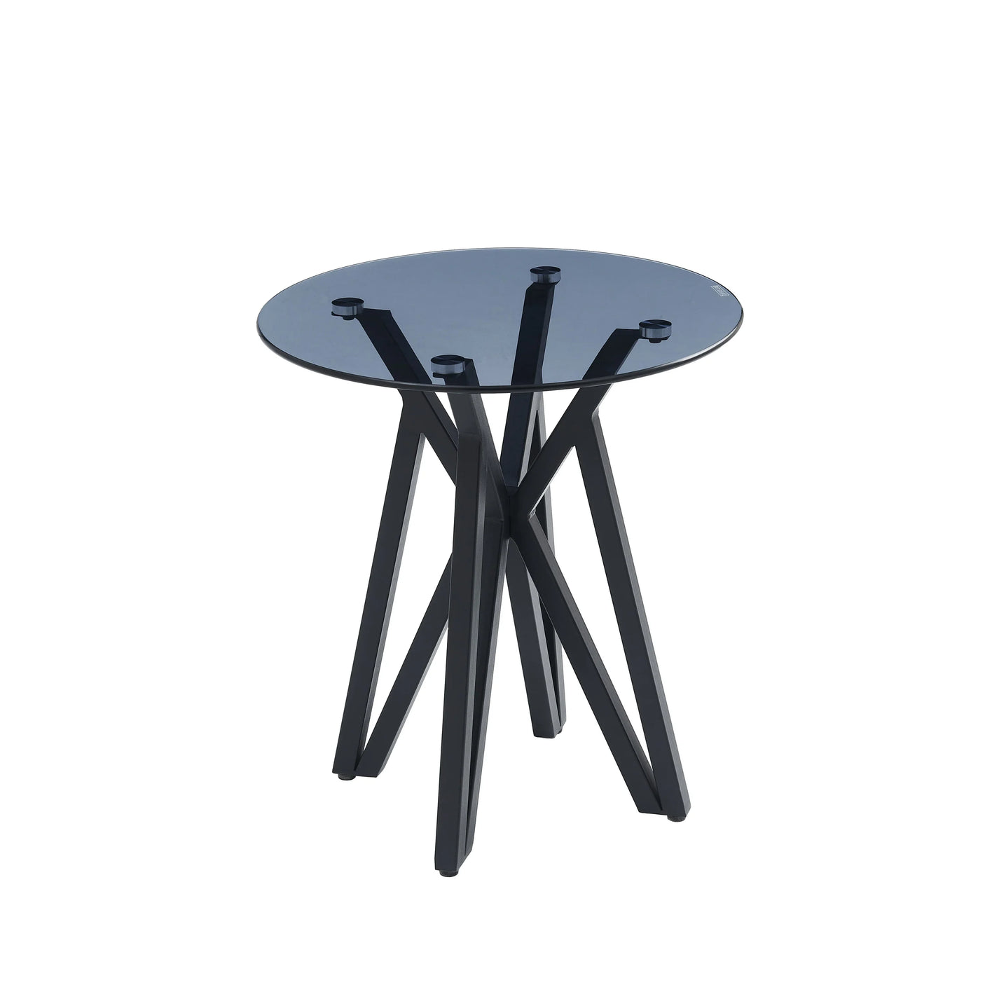 Stylish Grey Tinted Glass End Table for Modern Living Spaces