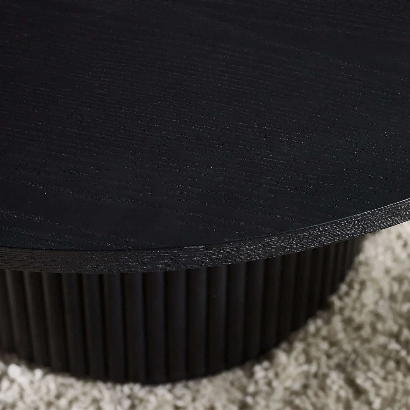 Louis Round Coffee Table - Black - LOU006