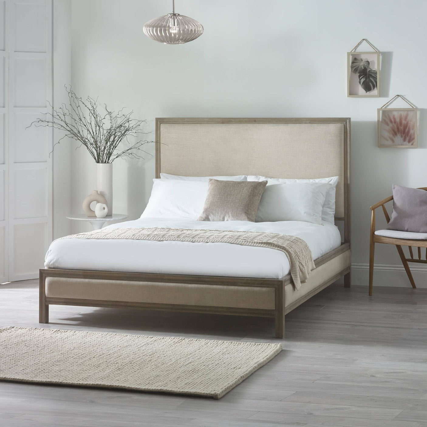 Lucie Bed - Ivory / Double - LUC101