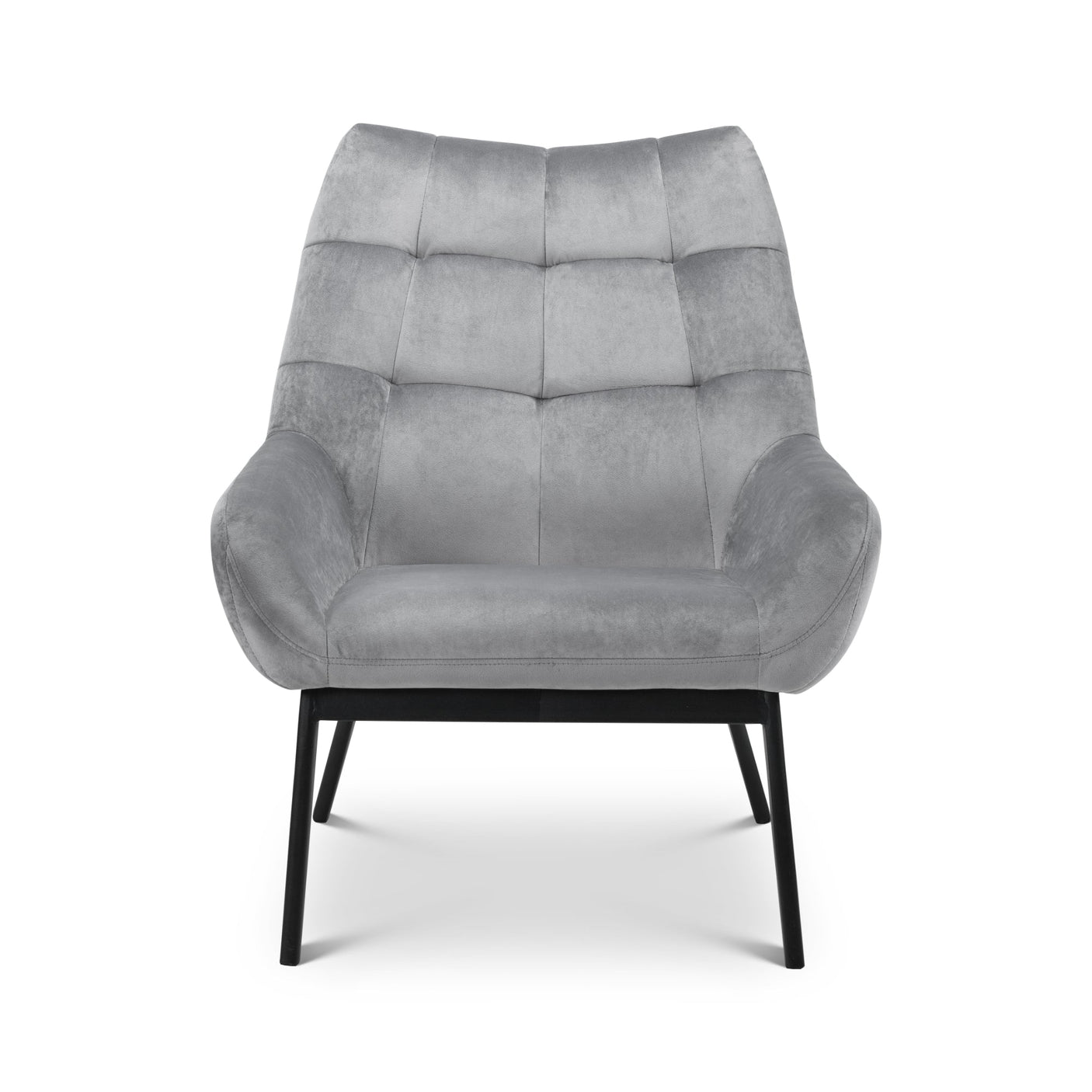 Lucerne Velvet Chair - Grey - LUC201