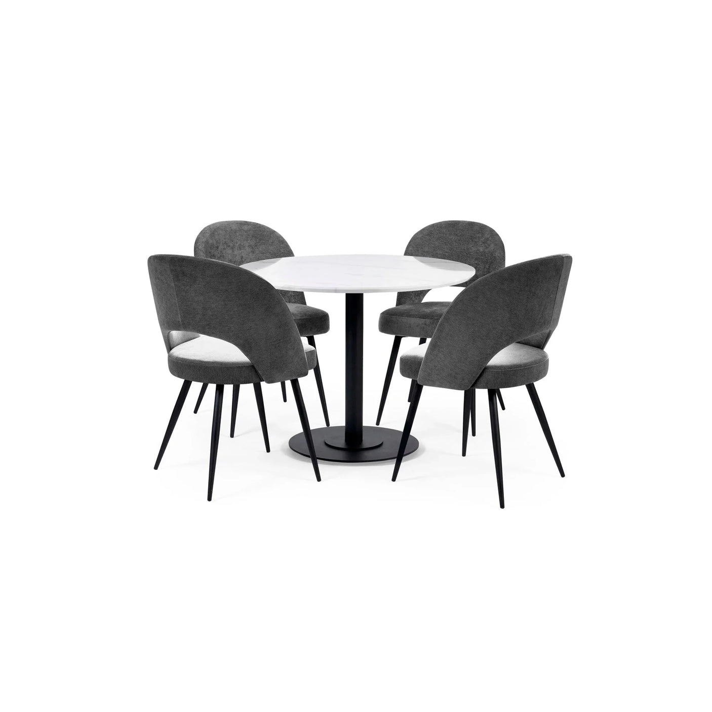Luca Round Table - Black / 80cm - LUC302