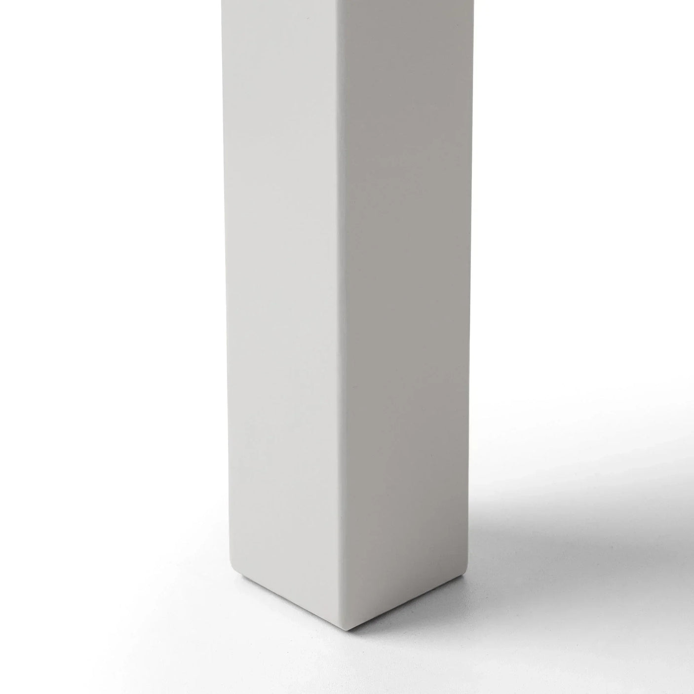 Dove grey single bed frame leg with smooth finish and clean corner detail