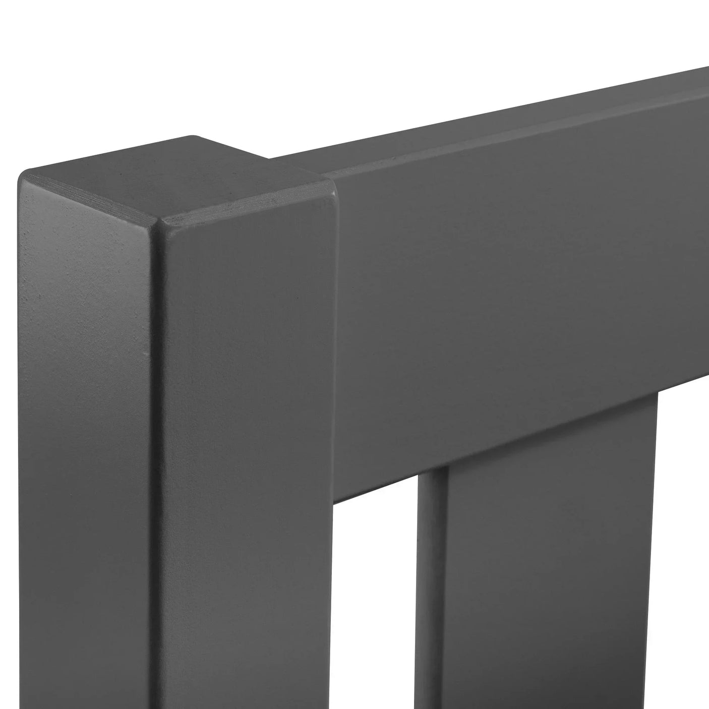 Anthracite single bed headboard detail with smooth matte finish and clean lines