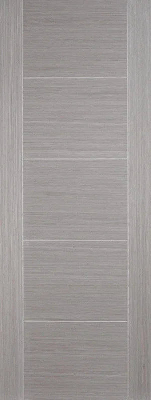 Light grey Vancouver 5 panel internal door with horizontal grain pattern