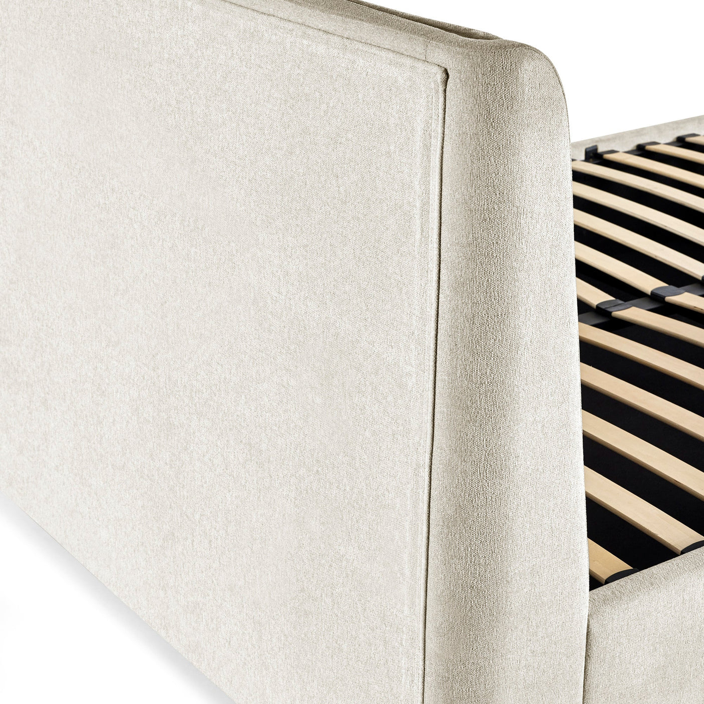 Maddock Ottoman Storage Bed - Beige / King - MAD002