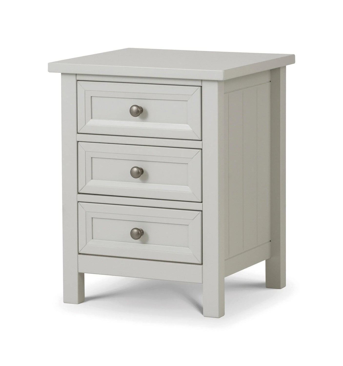 Maine 3 Drawer Bedside - Black - MAI151