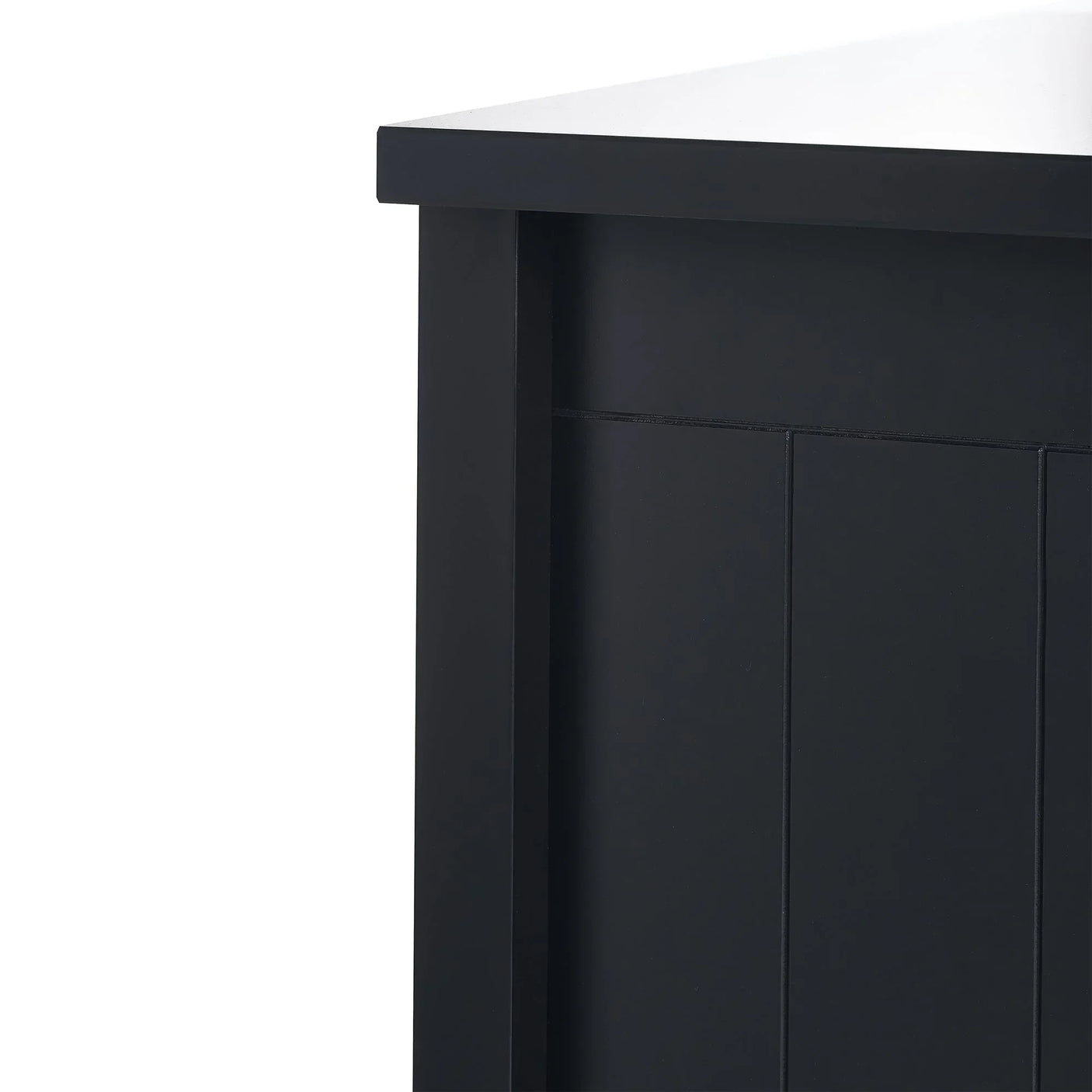 Anthracite wide chest side panel with vertical grooves and white top surface detail