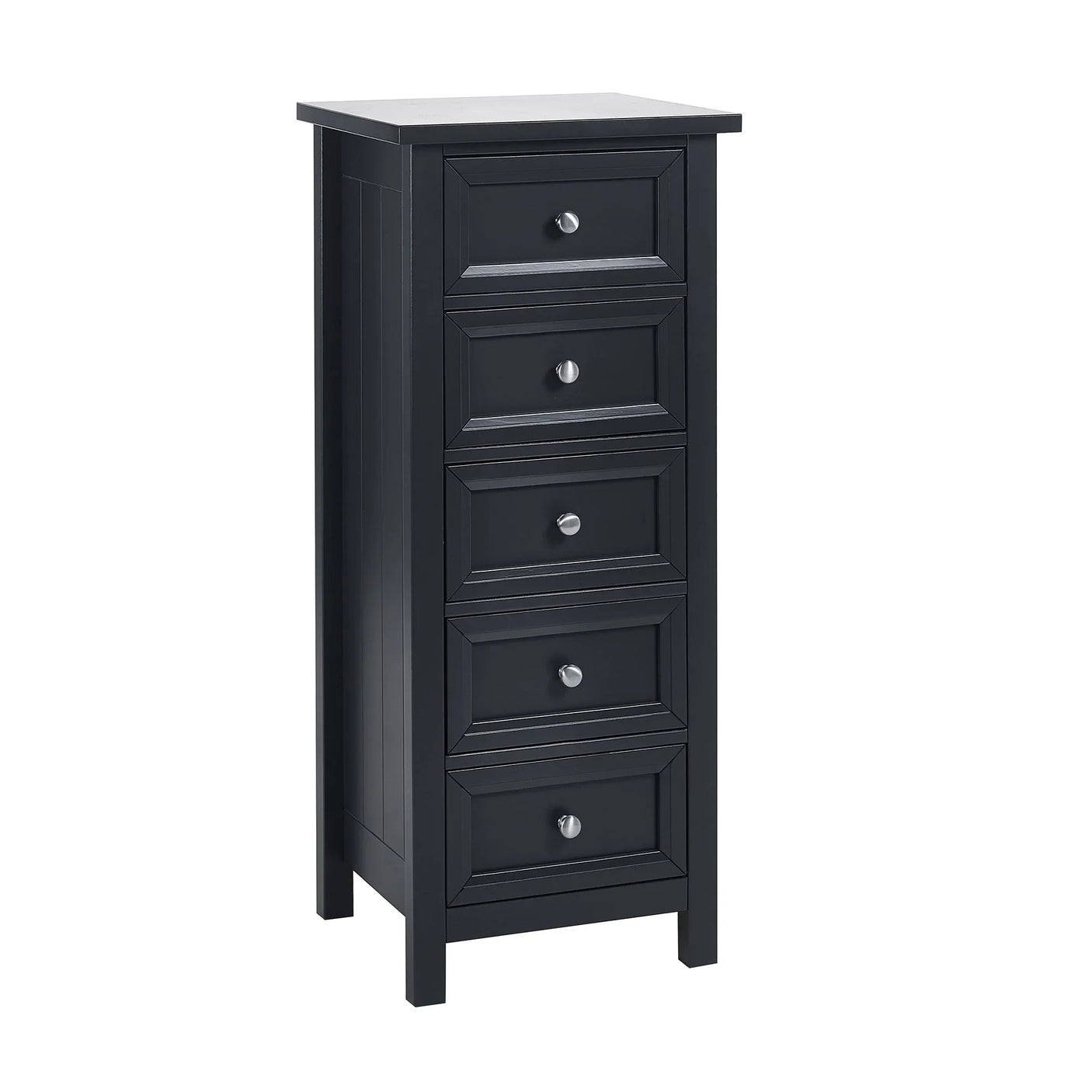 Maine 5 Drawer Tall Chest - Grey - MAI004
