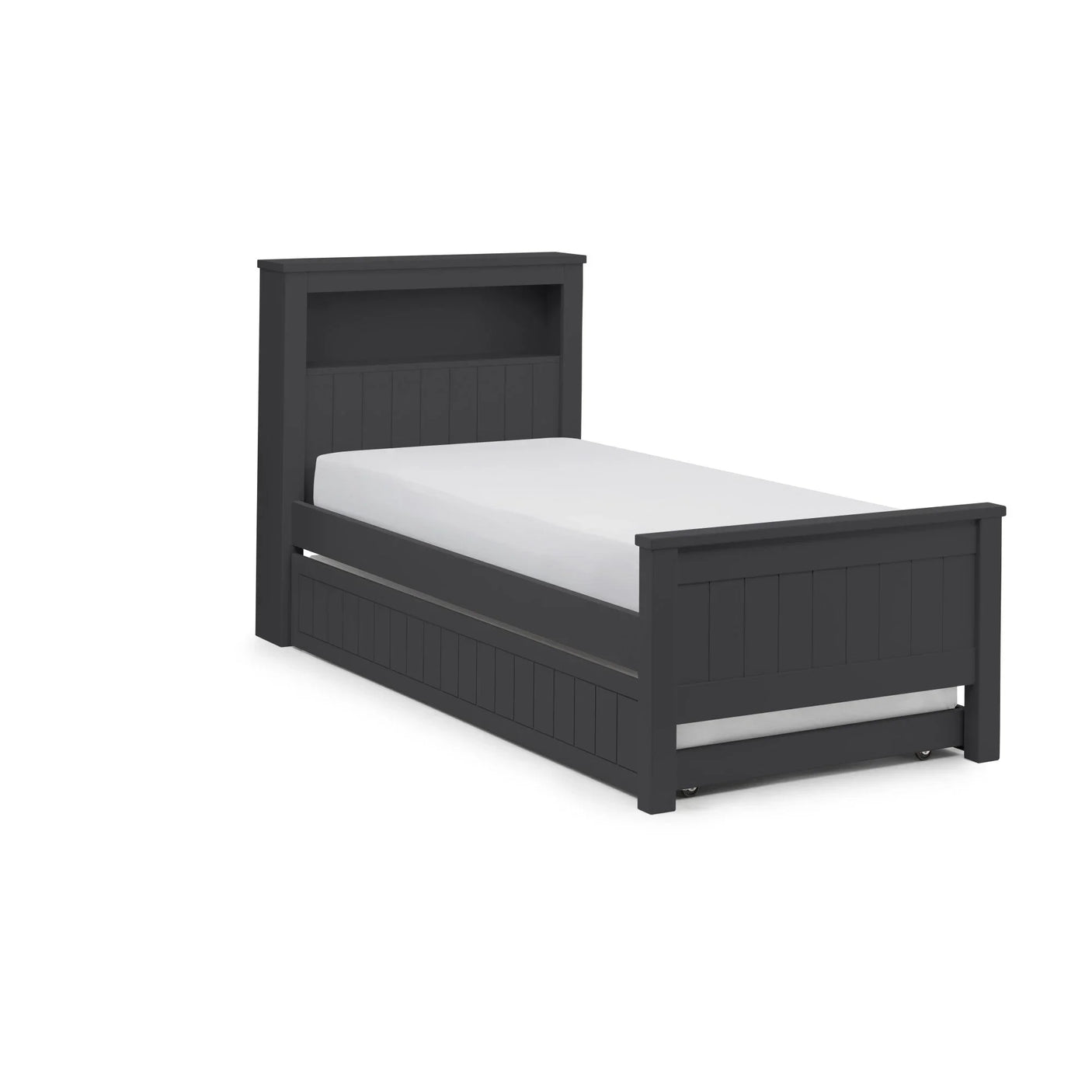 Maine Bookcase Bed - Grey / Single - MAI013