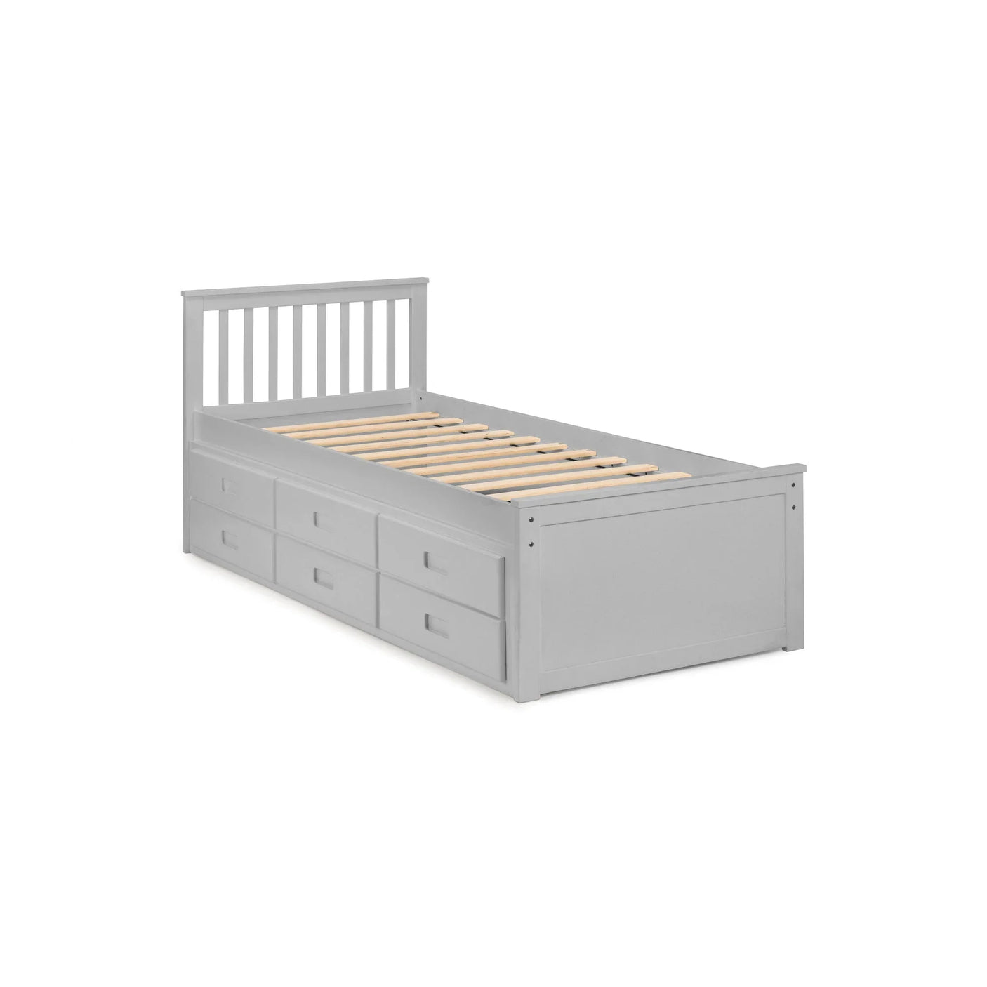 Maisie Bed With Underbed And Drawers - White / Single - MAI901