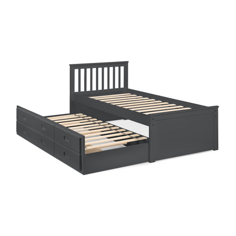 Maisie Bed With Underbed And Drawers - White / Single - MAI901