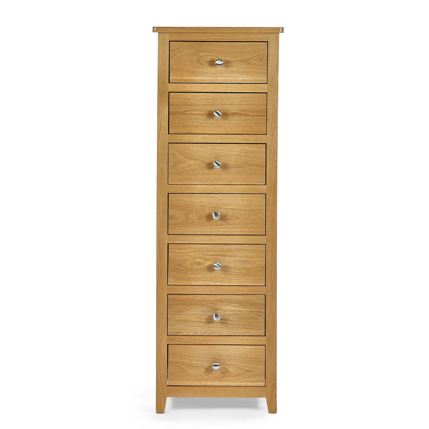 Mallory 7 Drawer Narrow Chest - Light Brown - MAL257