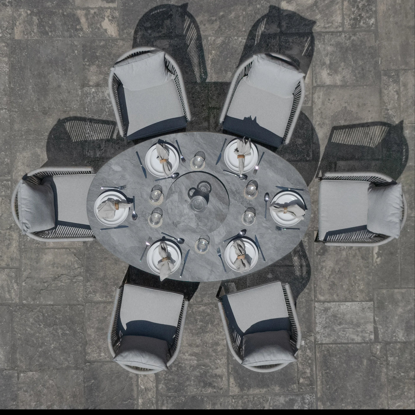 Maldives 6 Seat Oval Dining Set