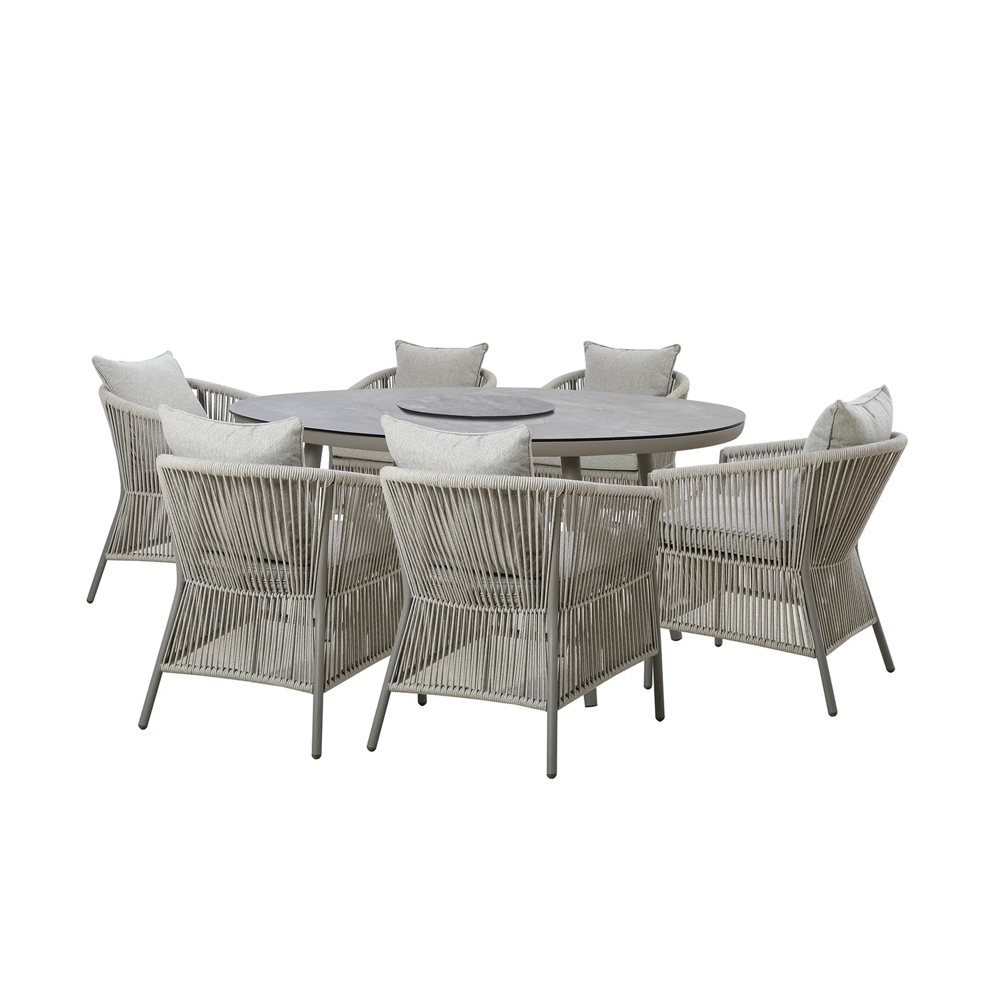 Maldives 6 Seat Oval Dining Set