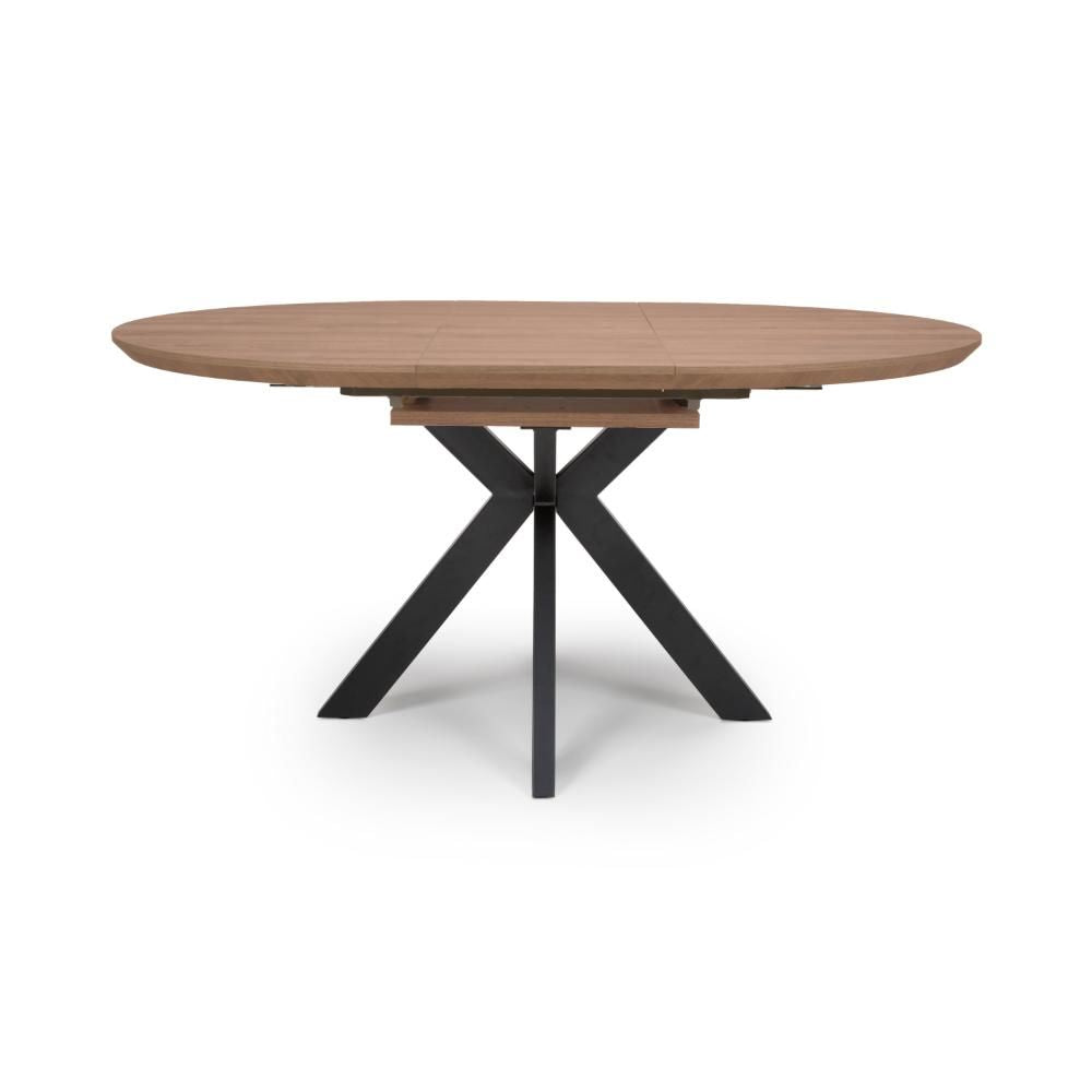 Manhattan Ext Round Table 1200-1600mm Light Walnut - Main Image