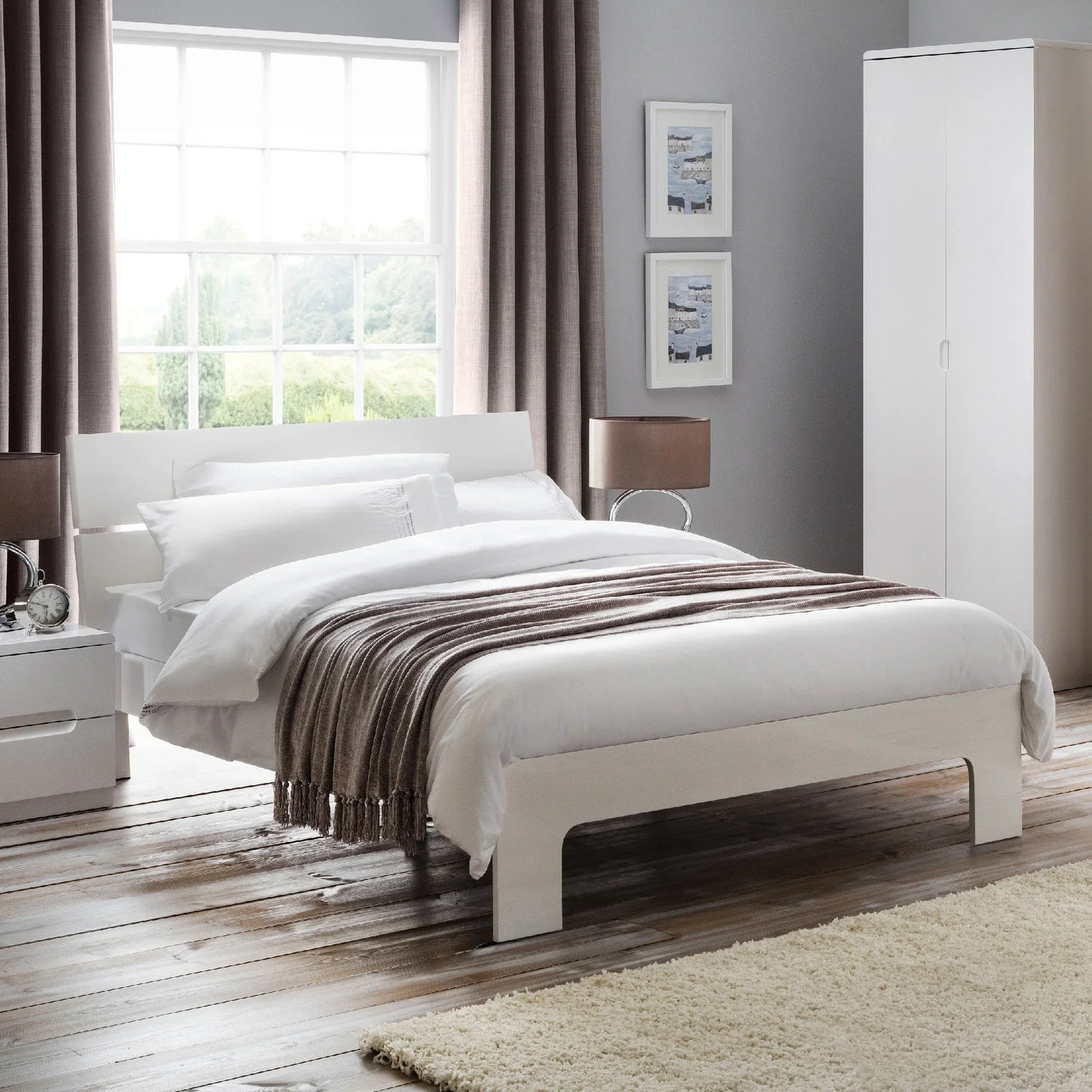 Manhattan Bed - Grey / Double - MAN811