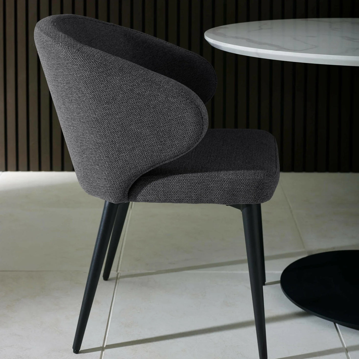 Marcus Dining Chair (Set of 2) - Dark Grey - MAR105