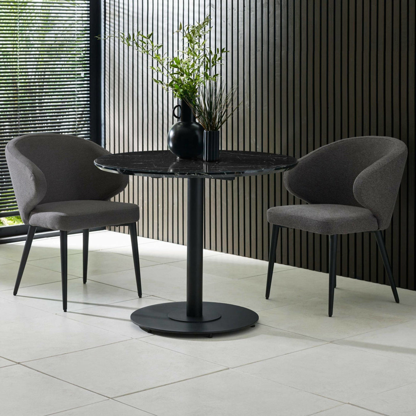 Marcus Dining Chair (Set of 2) - Dark Grey - MAR105