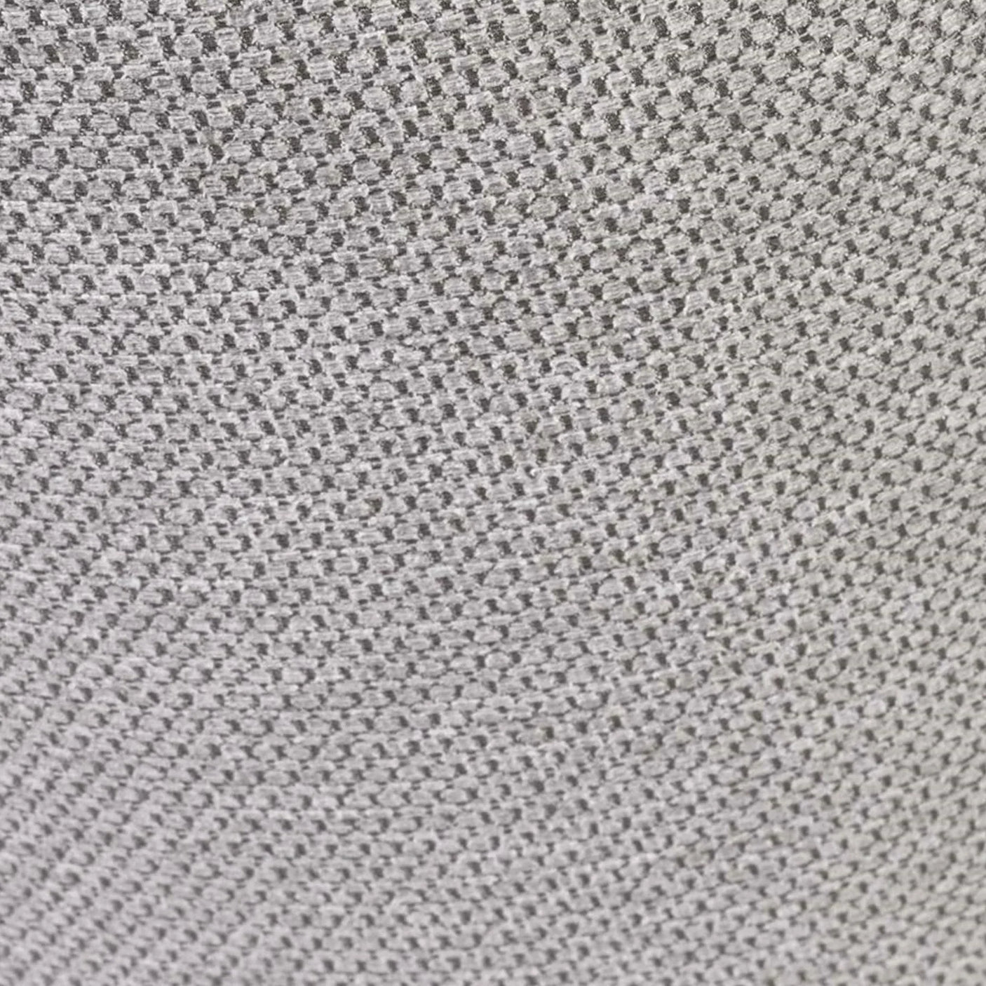 Close view of light grey textured upholstery fabric for sofa or chair