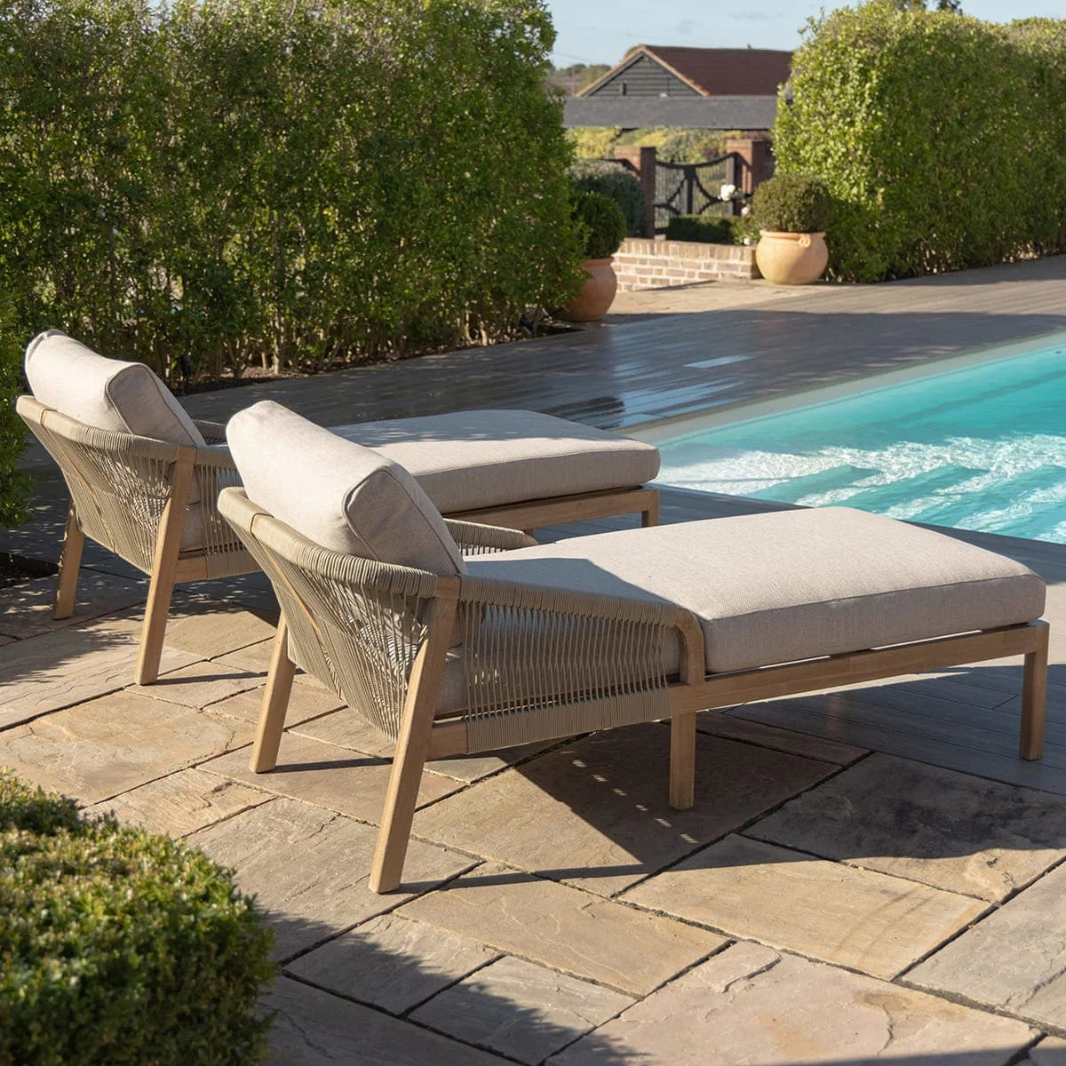Martinique Sunlounger Set With Side Table