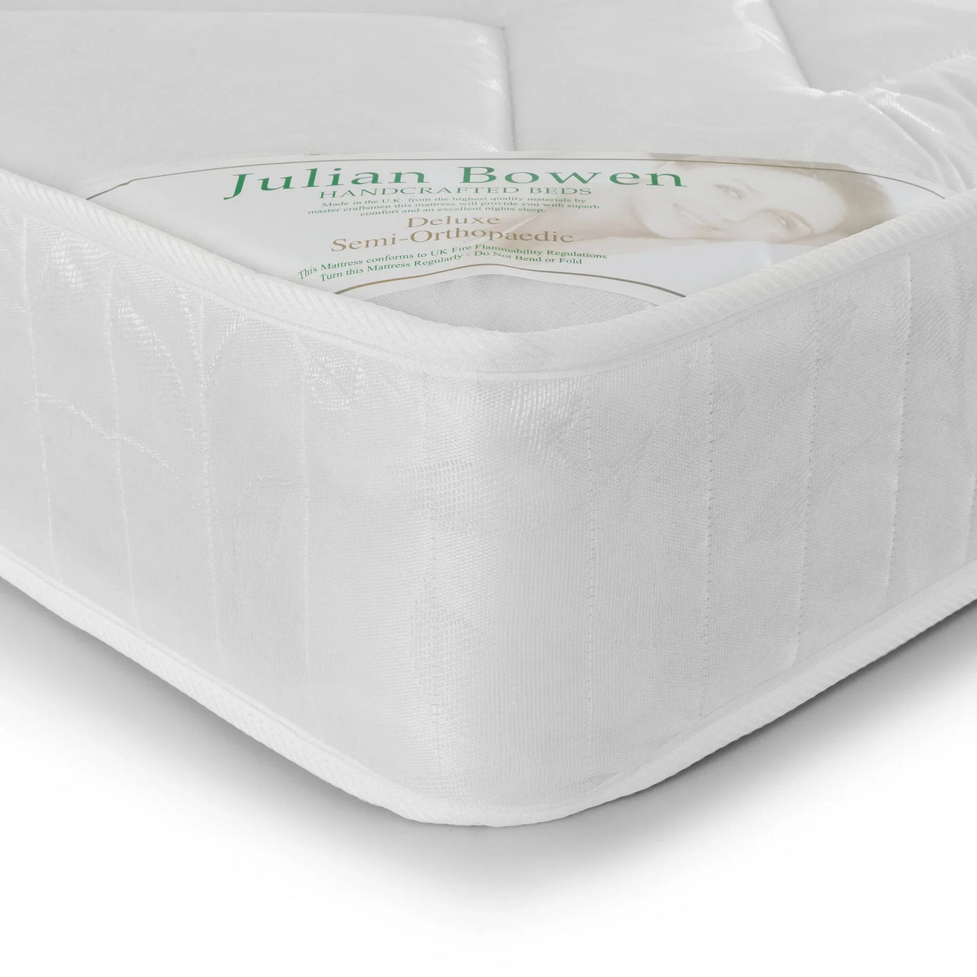 Deluxe Semi-Orthopaedic Mattress - White / Single - MAT007