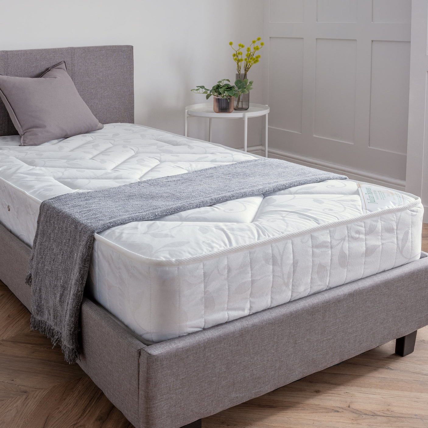 Deluxe Semi-Orthopaedic Mattress - White / Single - MAT007