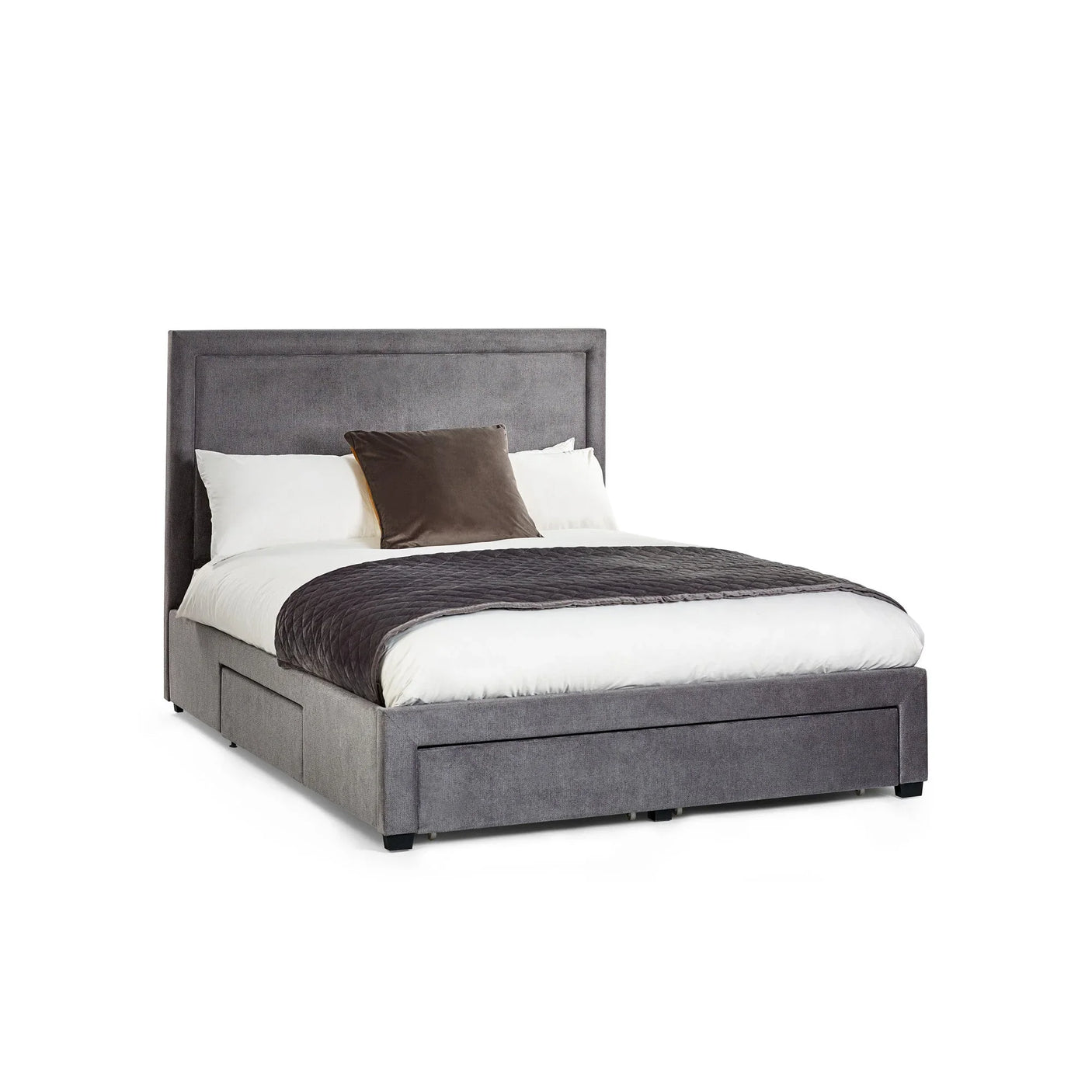 Mayfair 4 Drawer Storage Bed - Grey / Superking - MAY003