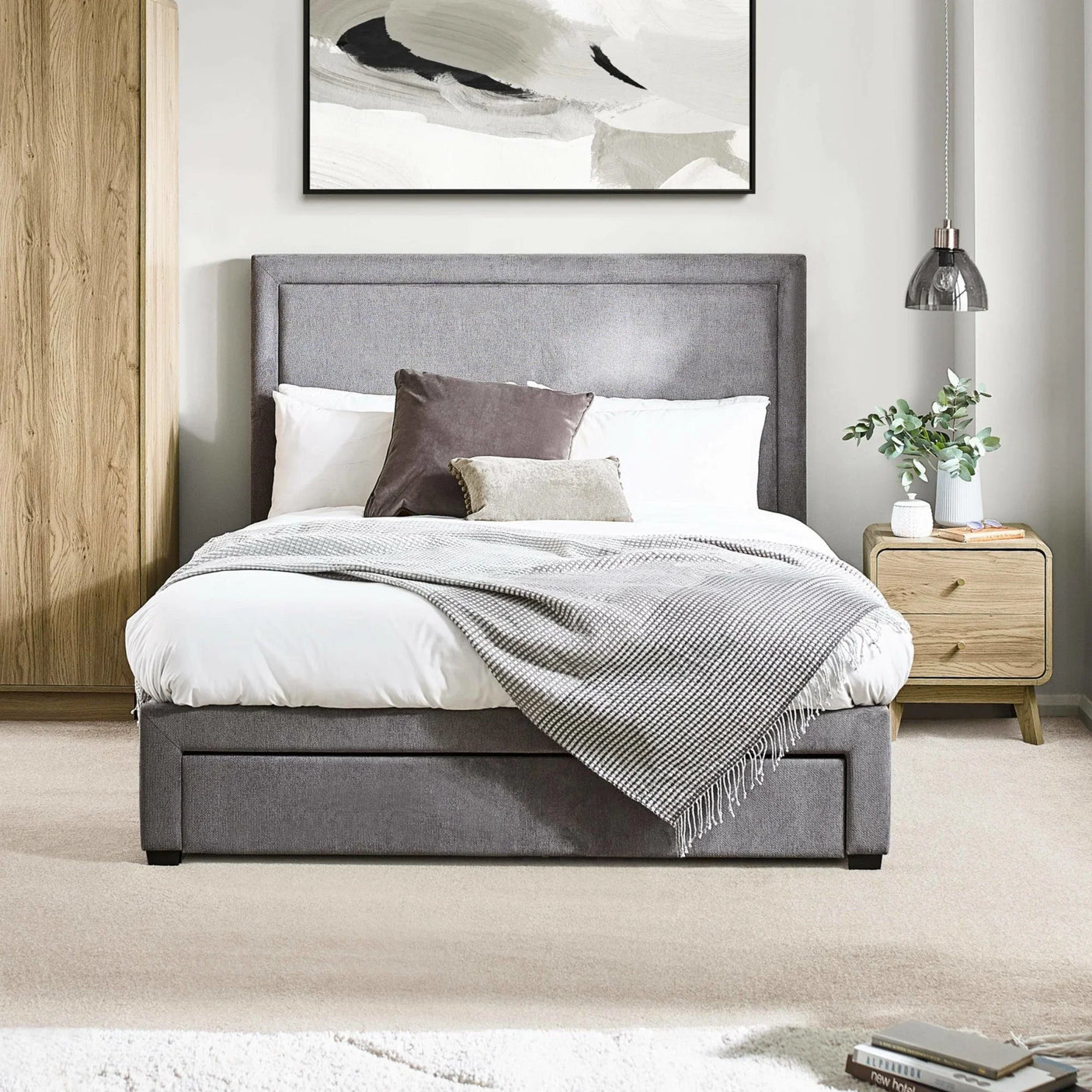 Mayfair 4 Drawer Storage Bed - Grey / Double - MAY001