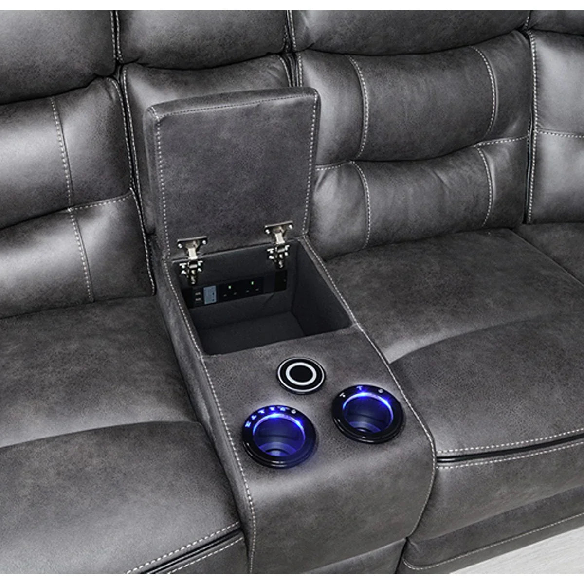 Noah Tech Raf Sectional* - Grey 2-C-1&Console