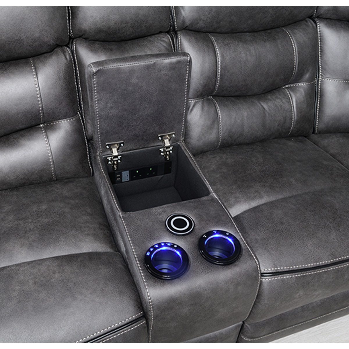 Noah Tech Raf Sectional* - Grey 2-C-1&Console