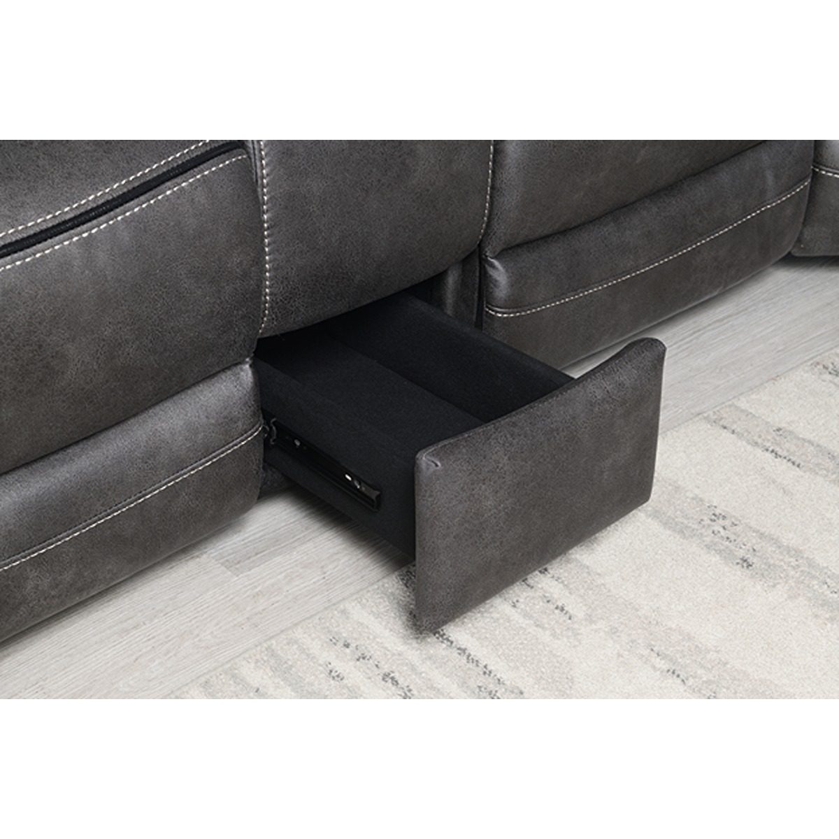 Noah Tech Raf Sectional* - Grey 2-C-1&Console