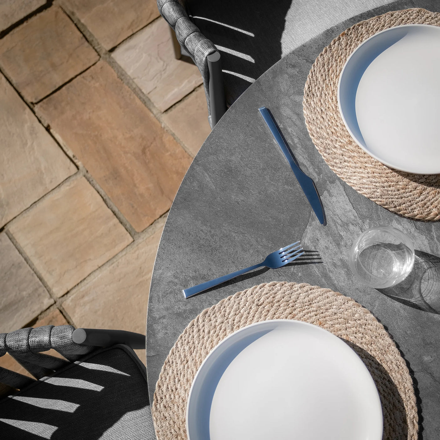 Milan 4 Seat Round Dining Set