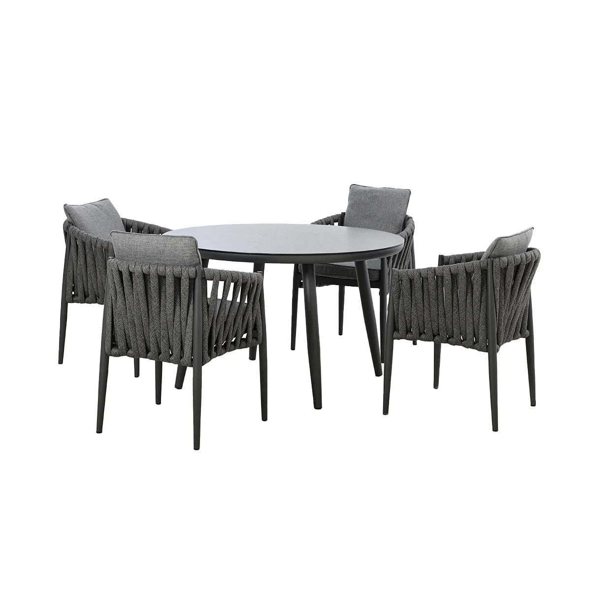 Milan 4 Seat Round Dining Set