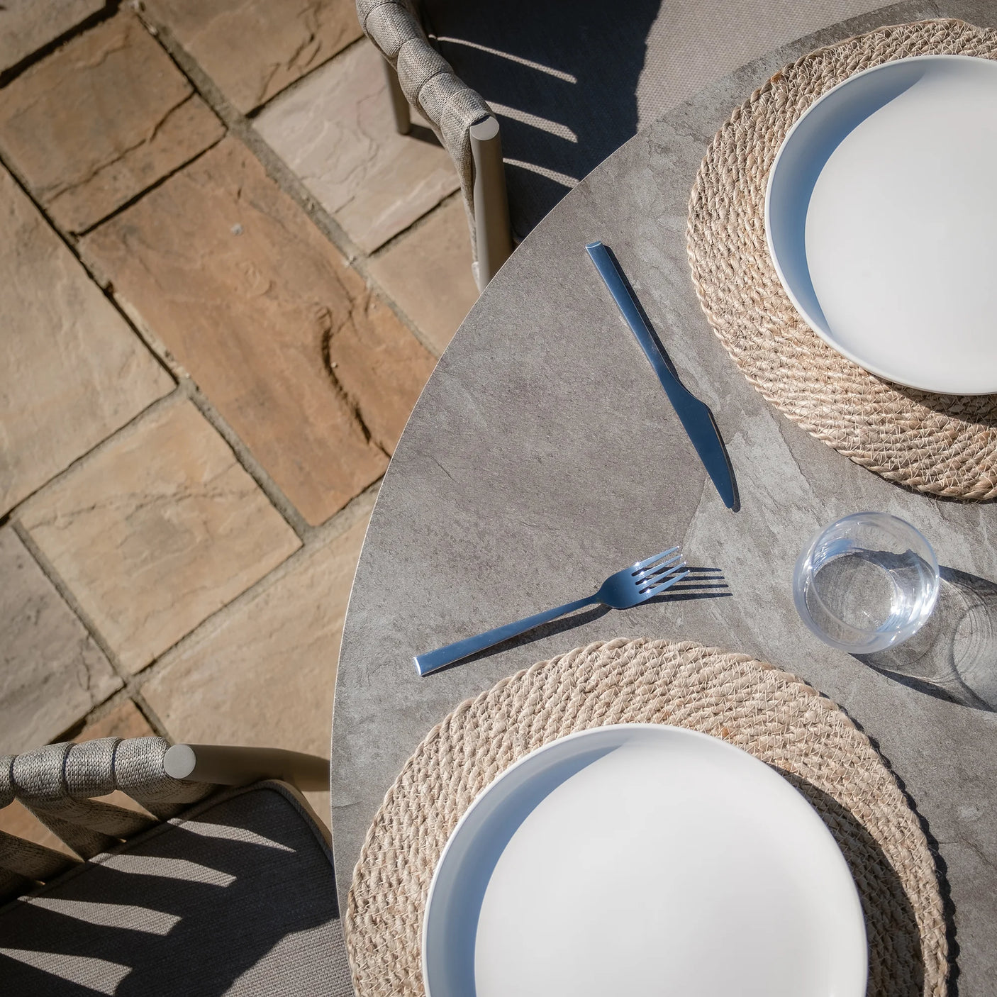 Milan 4 Seat Round Dining Set