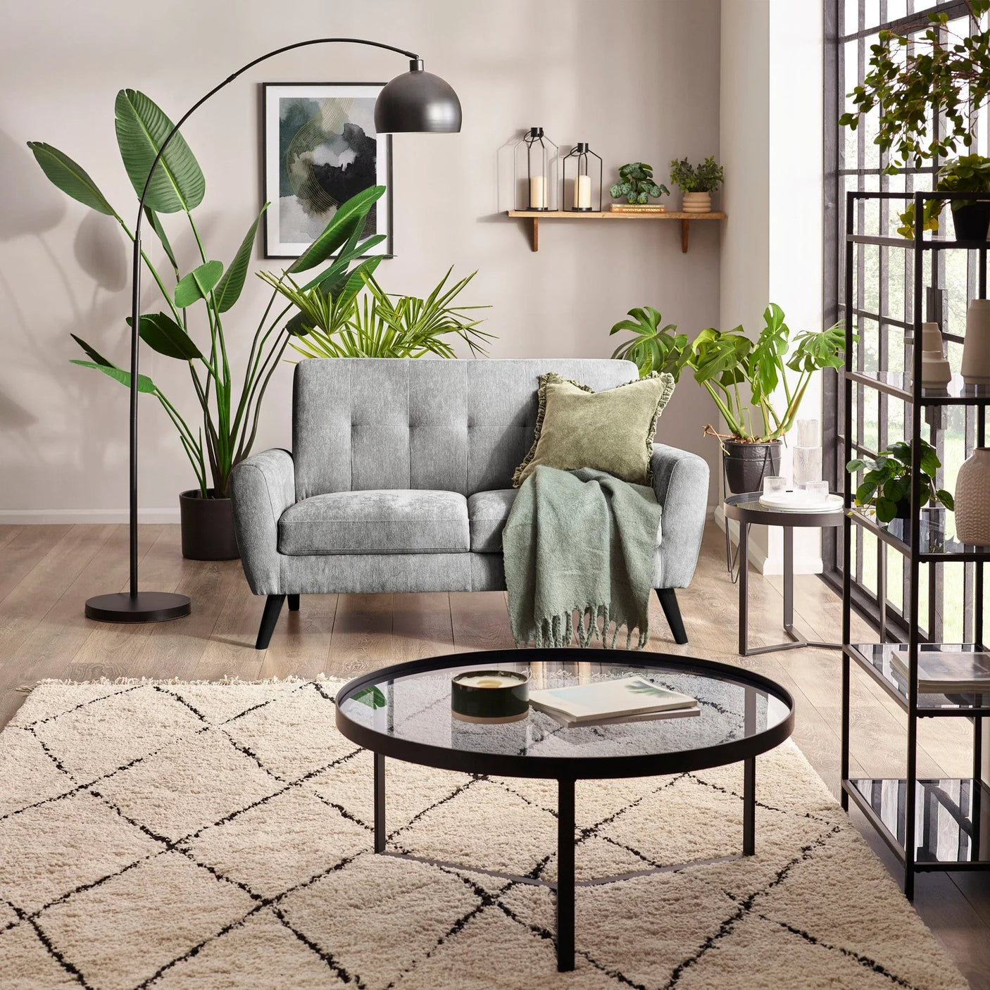 Monza 2 Seater Sofa - Light Grey - MON401