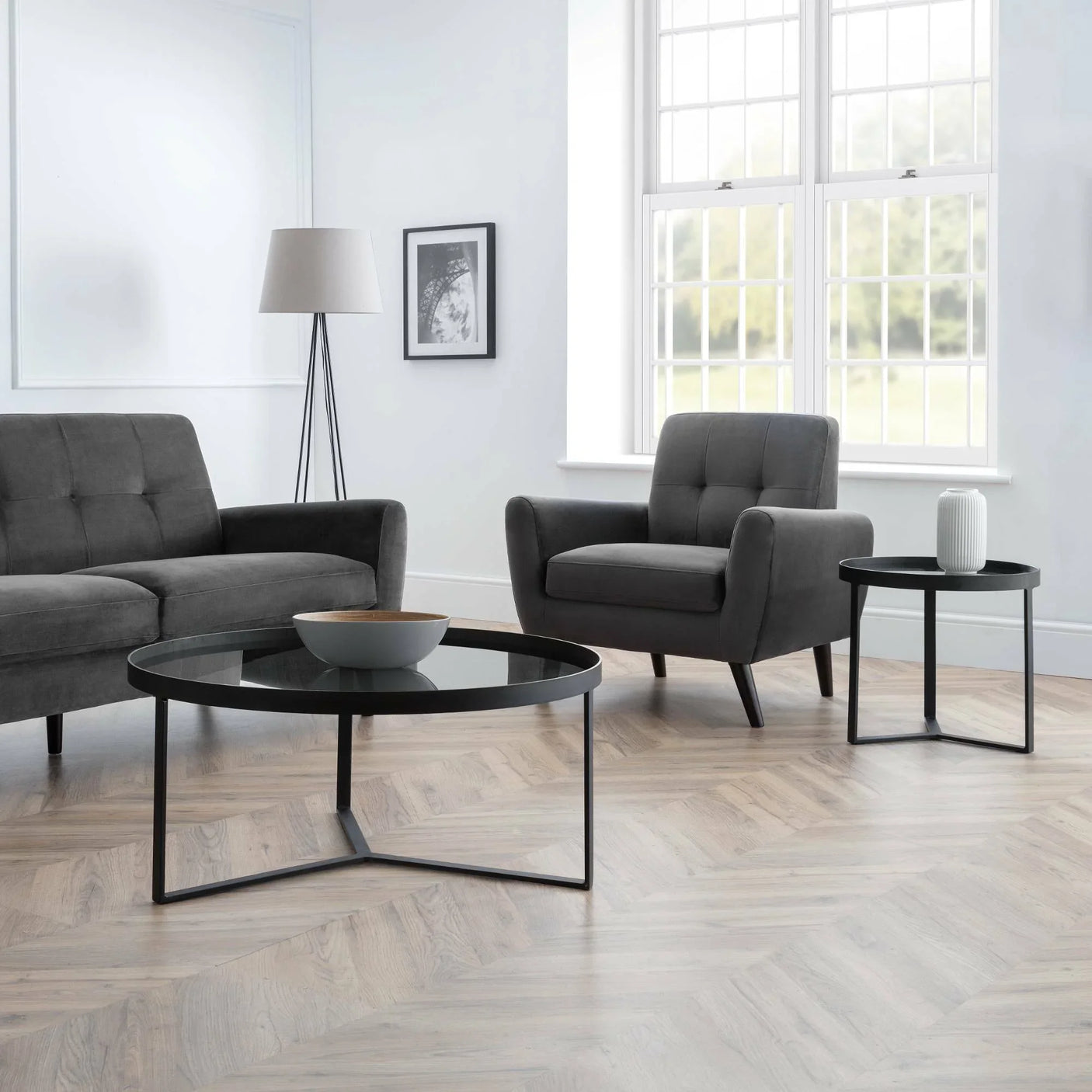 Monza 3 Seater Sofa - Light Grey - MON402