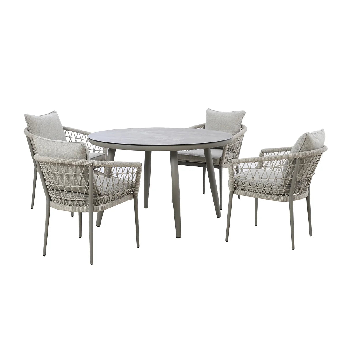 Monaco 4 Seat Round Dining Set