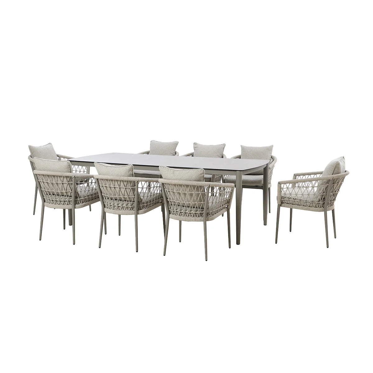Monaco 8 seat rectangular dining set