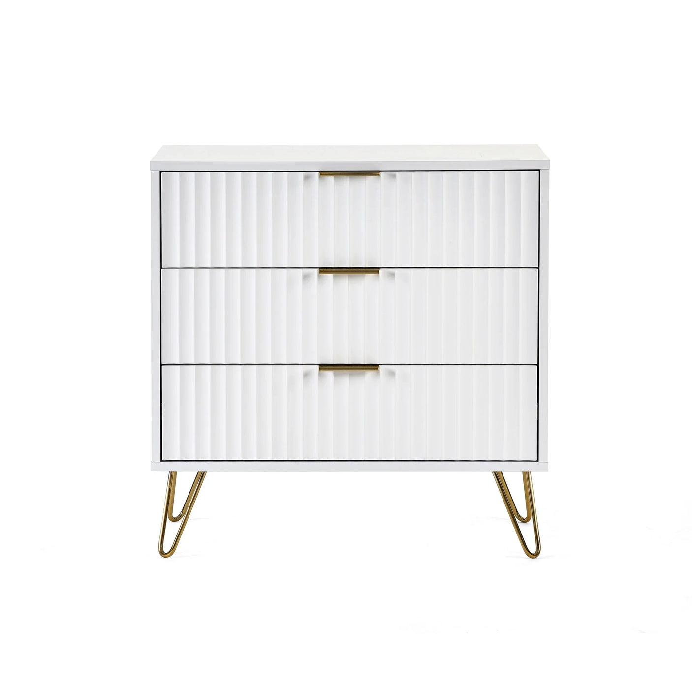 Murano 3 Drawer Chest - White - MUR002