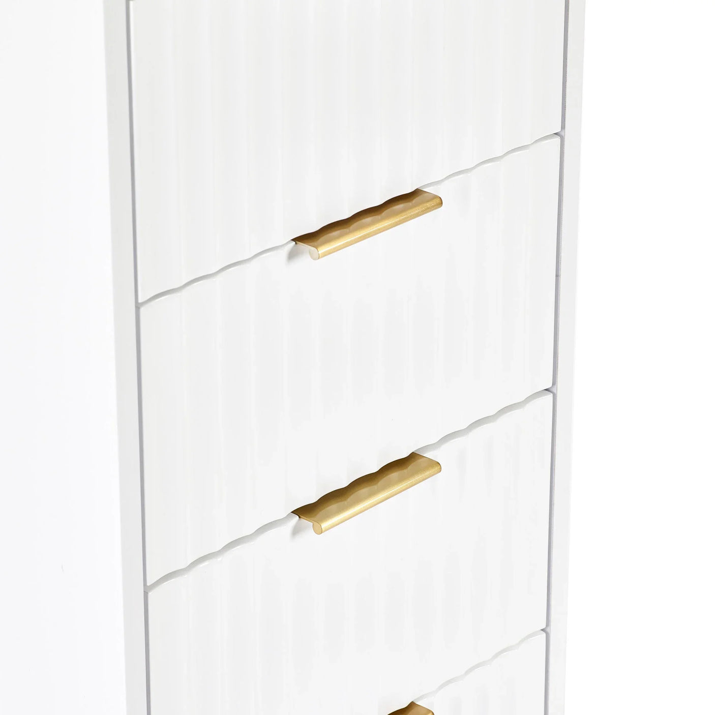 Murano 5 Drawer Tallboy - White - MUR003