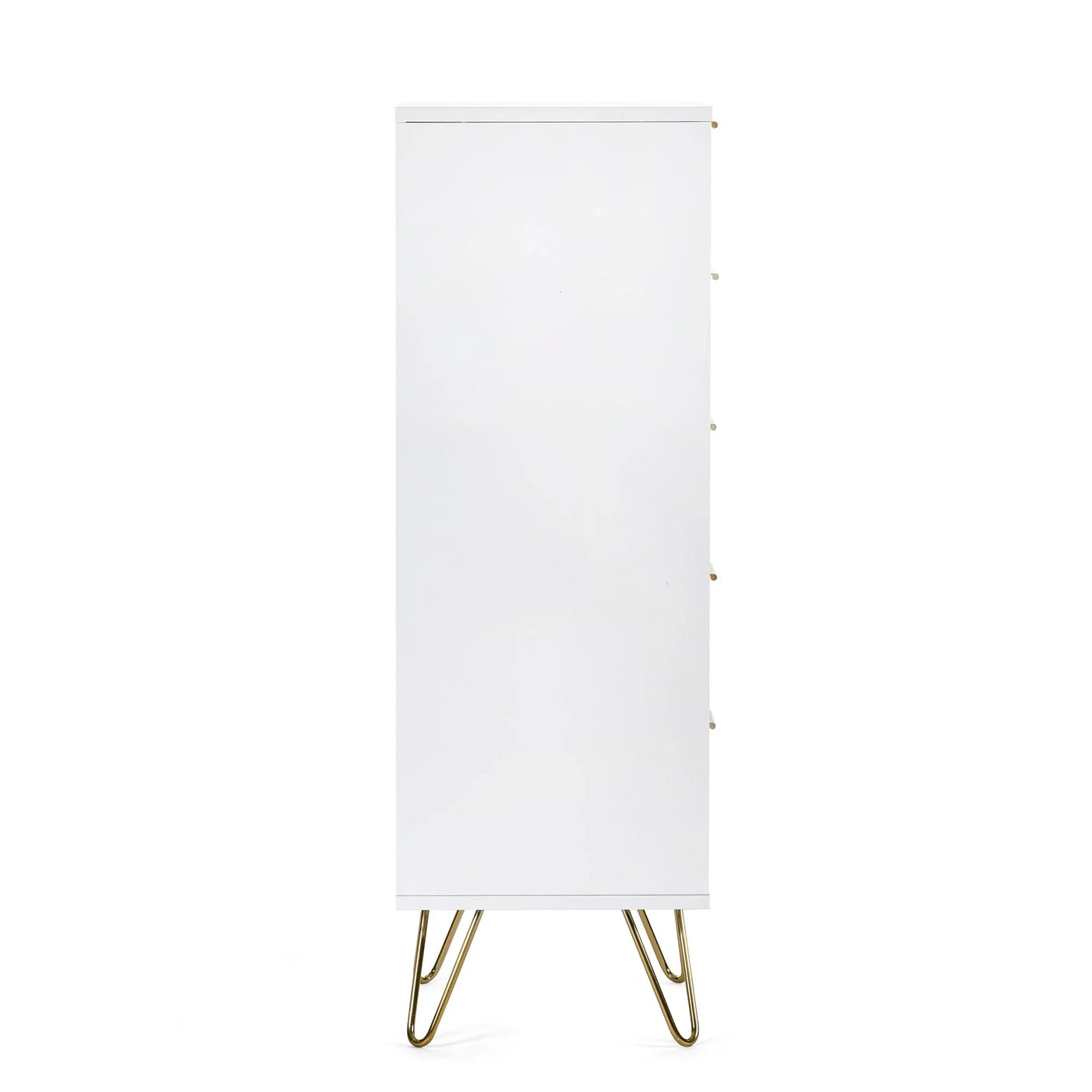 Murano 5 Drawer Tallboy - White - MUR003