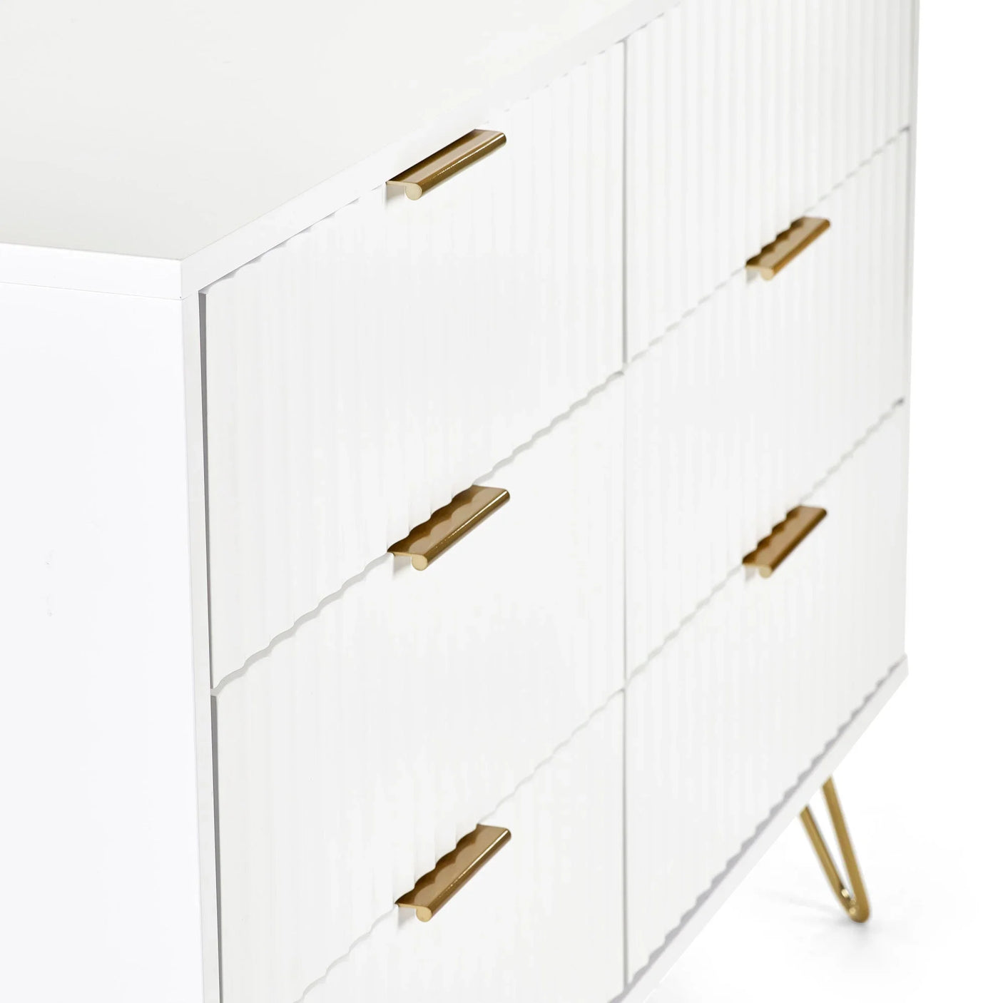 Murano 6 Drawer Chest - White - MUR005