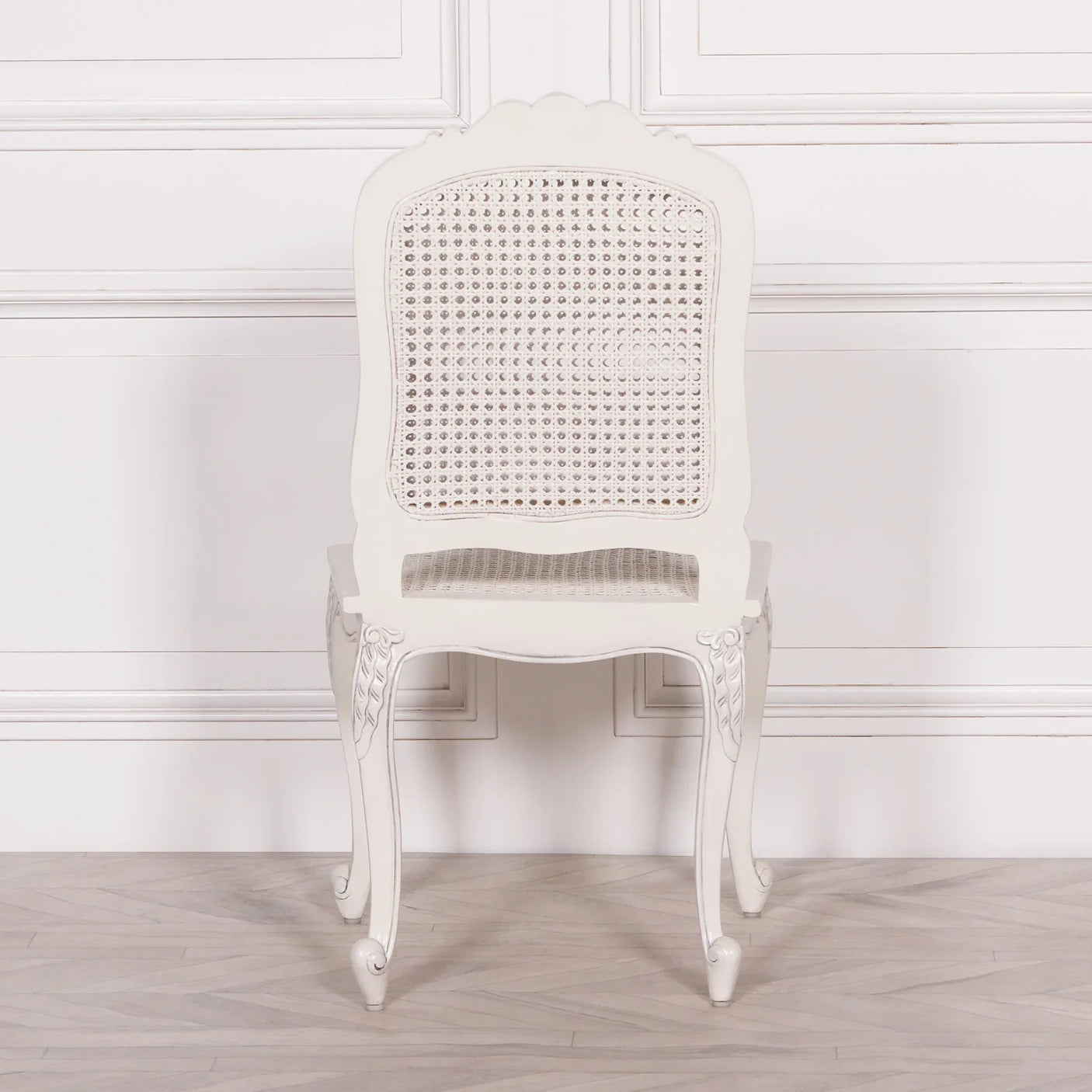Off White Rattan Dining / Bedroom Chair